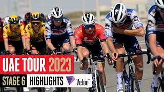 Groenewegen and Merlier go head to head  UAE Tour 2023 Stage 6 highlights [upl. by Sido]