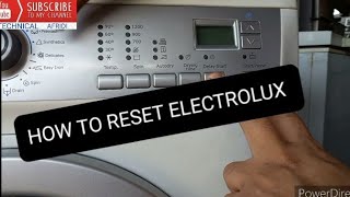 HOW TO RESET MY ELECTROLUX WASHERedit [upl. by Enihpets]