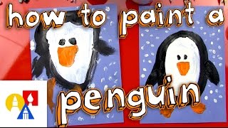 How To Paint A Penguin for young artists [upl. by Eybba]