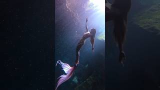 Moody mermaid in her moon pool 🌙 mermaid underwater mermaidtail h2omermaids sereia cenote [upl. by Amadus]