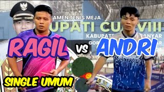 RAGIL Nglorog vs ANDRI Gree One 🏓🏓 8 Besar Single Umum Bupati Karanganyar Cup VIII [upl. by Vivien]