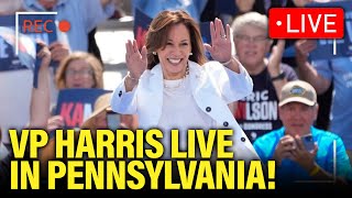 LIVE VP Harris Speaks at PACKED RALLY in Pennsylvania [upl. by Auqenet]