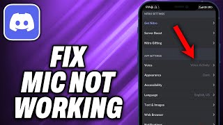 How To Fix Discord Mic Not Working 2024  Quick Help [upl. by Noelopan]