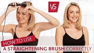 How To Use A Straightening Brush  VS Sassoon [upl. by Yartnod443]