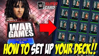 Ultimate Deck Setup Guide for WAR GAMES Sandbag Method in WWE SuperCard Season 11 🔥 [upl. by Bac965]