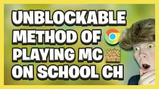 UNBLOCKABLE METHOD OF PLAYING MINECRAFT ON SCHOOL CHROMEBOOK [upl. by Mora186]