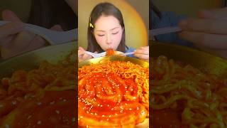 ramen and long rice cake mukbang mukbang ramen ricecake shortsfeed [upl. by Alphonsa]