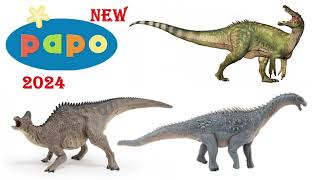 New Papo dinosaurs 2024 suchomimus ampelosaurus and corythosaurus [upl. by Suidaht143]