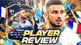 91 TOTS LIVE CLAUSS PLAYER REVIEW  FC 24 Ultimate Team [upl. by Weinshienk784]