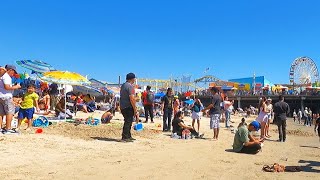 Packed Crowds at Santa Monica Beach [upl. by Weintrob]