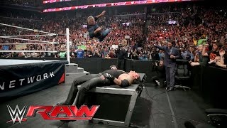 Shane McMahon attacks The Undertaker before WrestleMania Raw March 28 2016 [upl. by Moffat647]