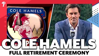 Cole Hamels FULL retirement ceremony  Phillies Pregame Live [upl. by Anahpets]