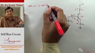 Self Bias or Voltage Divider Bias Circuit  Hindi Electronics Engineering by Raj Kumar Thenua [upl. by Myrta]