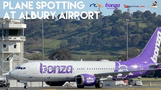 Plane spotting at Albury Airport Bonza Qantaslink REX [upl. by Hertberg912]