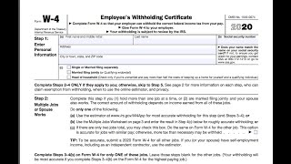 Overview of the New Form W4 for 2020 [upl. by Gareth208]