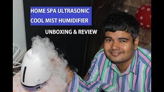 Home Spa Ultrasonic Cool Mist Humidifier Unboxing amp Review [upl. by Rizan]