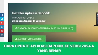 CARA UPDATE APLIKASI DAPODIK KE VERSI 2024 A YANG BENAR [upl. by Hael609]