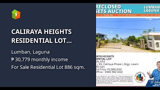 CALIRAYA HEIGHTS RESIDENTIAL LOT VCLGN003 [upl. by Secunda887]