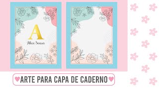 COMO FAZER ARTE PARA CAPA DE CADERNO AGENDA I Larissa Luz [upl. by Aem623]