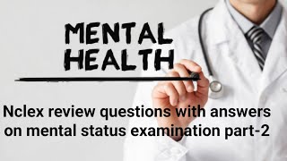 psychiatricnursing nclexreview questions with answers youtubevideonclexexamnclexprepnclex [upl. by Aelber]