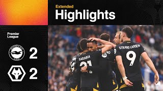 A dramatic late comeback  Brighton amp Hove Albion 22 Wolves  Extended Highlights [upl. by Krispin834]