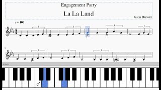 La La Land  Engagement Party  Easy Piano Tutorial with Sheet Music [upl. by Florry]