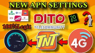 NEW DITO APN SETTINGS INCREASE DATA CONNECTION FOR ALL NETWORK 2024 [upl. by Nauqyaj]