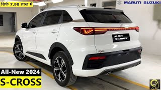 New S Cross 2024 Launched 🔥 Interior  Exterior  Adas  New Features [upl. by Yokum]