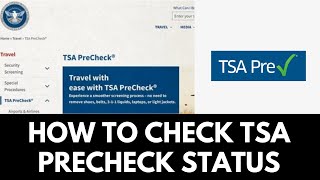 How To Check TSA Precheck Status [upl. by Aiyt]