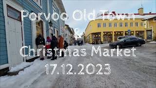 Porvoo Old Town amp Christmas Market Walk 2023 [upl. by Gusella]