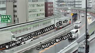 【研修資料】阪神高速 扇町カーブ雨天単独事故 ／ Traffic accident on Ogimachi Curve alone [upl. by Quintin861]