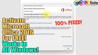 How to EASILY Activate Microsoft Office 2016 for Free 100 Guaranteed Working in 2024  INKfinite [upl. by Levi]