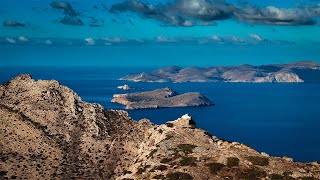 Sikinos amp Folegandros from above 4K [upl. by Alemak]