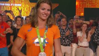 Huldiging Dafne Schippers in HHH [upl. by Ayotnom]