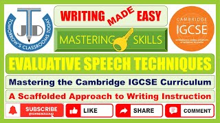 Evaluative Speech Writing  IGCSE Tips and Techniques [upl. by Kulda]