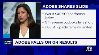 Adobe falls on Q4 results AI concerns [upl. by Jovitta]