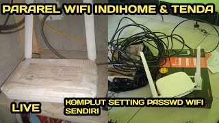 pararel wifi indihome dan router tenda pakai kabel lan 20meter [upl. by Anitsyrhk]