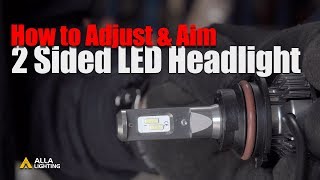 How to Align  Aim  Adjust LED Headlights  Dual HighLow Beam Bulb [upl. by Haianeb]