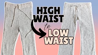 How to Make Pants LOW WAISTED Easy Hack  DIY w Orly Shani [upl. by Oakleil]