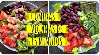 3 COMIDAS VEGANAS DE 15 MINUTOS  ALTAS EN PROTEINA 💪 [upl. by Naenej376]