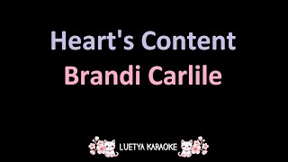 Hearts Content  Brandi Carlile Karaoke [upl. by Niwrehs867]