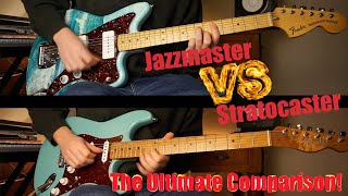 Jazzmaster VS Stratocaster  Which is better  Tone and Design Comparison [upl. by Amadus]