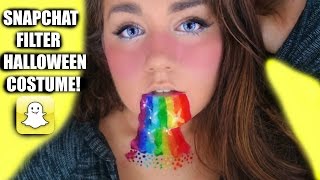 SNAPCHAT RAINBOW FILTER MAKEUP TUTORIAL  DIY HALLOWEEN COSTUME 2015 [upl. by Lrigybab]