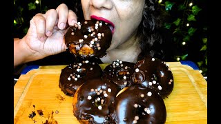 ASMR Chocolate Glazed Donuts  Eating Sounds  No Talking [upl. by Nicodemus65]