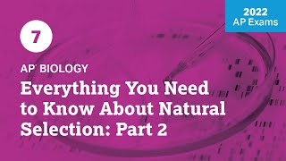 2022 Live Review 7  AP Biology  Everything You Need to Know About Natural Selection Part 2 [upl. by Jolie]