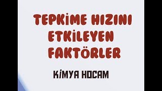 3TEPKİME HIZ DENKLEMİ TEK BASAMAKLI TEPKİME ÇOK BASAMAKLI TEPKİME KİMYA HOCAM [upl. by Ashwell]