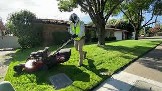 Back in action Lawn mowing with my favorite mower my Toro Turfmaster 🔥 [upl. by Niwrud]