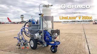 Fast Easy 2Color Pavement Marking with Graco LineLazer V 200DC [upl. by Bennion]