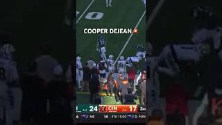 Cooper DeJean 4th down stop vs Bengals Jamarr Chase nfl [upl. by Madeline]