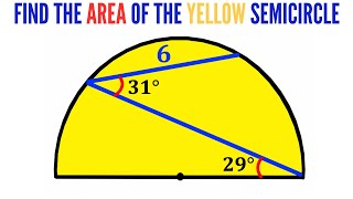 Can you find area of the Semicircle  Chords  math maths  geometry [upl. by Neeoma233]